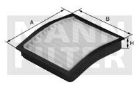 Фільтр салону MANN-FILTER CU 1006-2