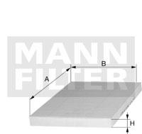 Фильтр салона MANN CU 2043