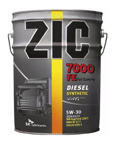 Моторное масло ZIC 7000 FE 5W-30 20л