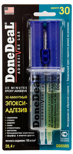 Клей эпоксидный 30-минутный прозрачный  Done Deal 28,4г