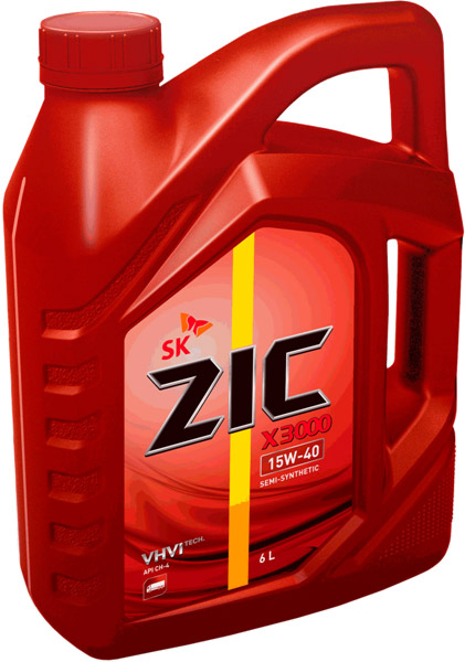 Моторное масло ZIC X3000 15W-40 6 л