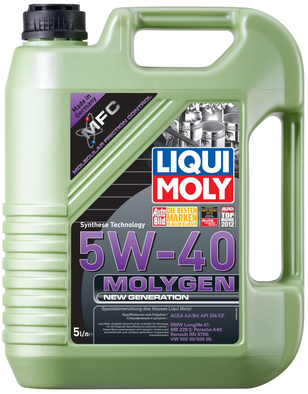 Масло моторное LIQUI MOLY MOLYGEN NEW GENERATION 5W-40 5Л