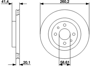 Тормозной диск BOSCH 0 986 479 346 - Фото 1