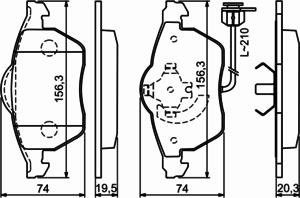 Тормозные колодки BOSCH 0 986 494 050