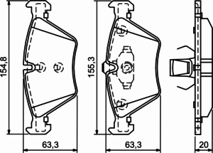 Тормозные колодки BOSCH 0 986 494 118