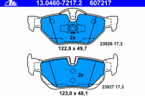 Тормозные колодки ATE 13.0460-7217.2