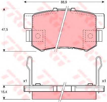 Тормозные колодки TRW GDB3154