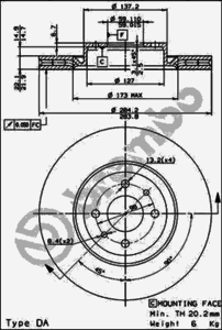 Тормозной диск BREMBO 09.4939.14