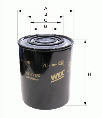 Масляний фільтр WIX FILTERS WL7160 - Фото 1