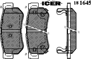 Тормозные колодки ICER 181645