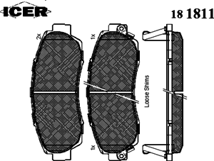 Тормозные колодки ICER 181811