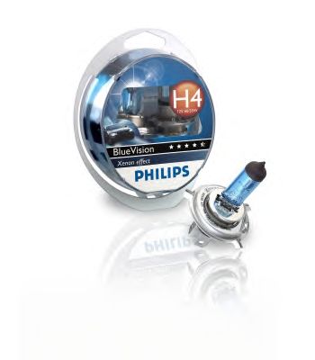 Лампа накаливания PHILIPS 12342 BVSM BlueVision (фара дальнего света, противотуманная фара) - Фото 1