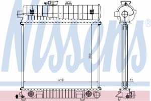 Радиатор охлаждения NISSENS 62708A