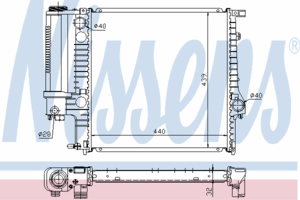 Радиатор охлаждения NISSENS 60623A