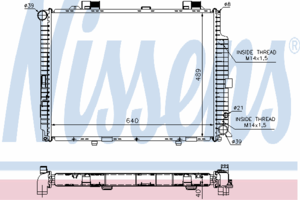 Радиатор охлаждения NISSENS 62612A