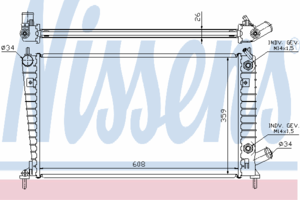 Радиатор охлаждения NISSENS 68001A