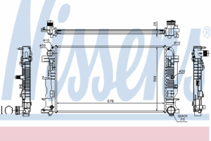 Радиатор охлаждения NISSENS 67156A