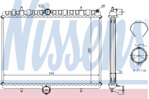 Радиатор охлаждения NISSENS 63621A