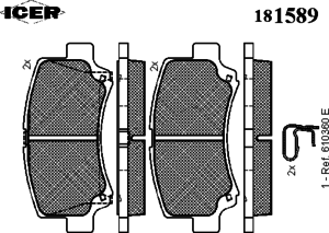 Тормозные колодки ICER 181589