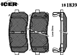 Тормозные колодки ICER 181839