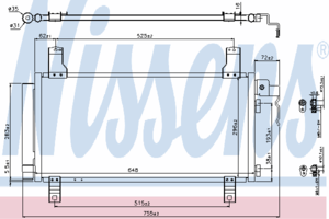 Радиатор кондиционера NISSENS 94792