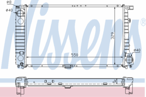 Радиатор охлаждения NISSENS 60744A