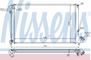 Радиатор охлаждения NISSENS 63743A