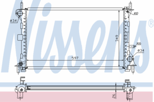 Радиатор охлаждения NISSENS 62073A