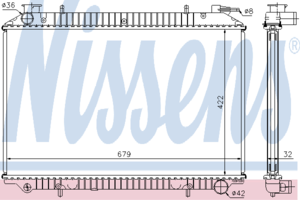 Радиатор охлаждения NISSENS 62976A