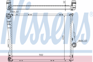 Радиатор охлаждения NISSENS 60782A