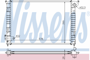 Радиатор охлаждения NISSENS 69700A