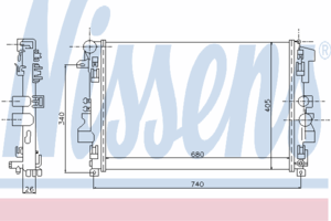 Радиатор охлаждения NISSENS 62572