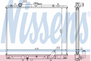 Радиатор охлаждения NISSENS 62895A