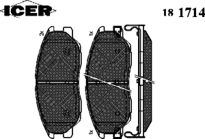 Тормозные колодки ICER 181714