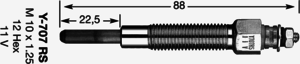 Свеча накала NGK 4937