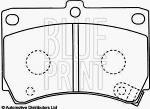 Тормозные колодки BLUE PRINT ADM54249 - Фото 1