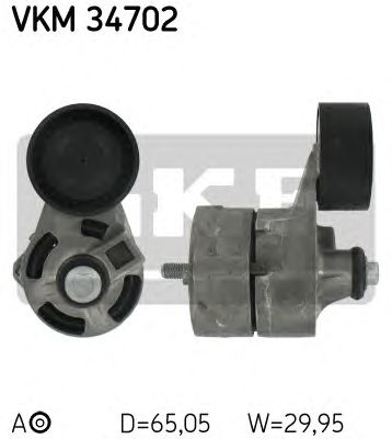 Натяжной ролик поликлинового ремня SKF VKM 34702