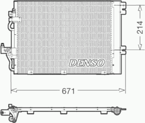 Радиатор кондиционера DENSO DCN20009
