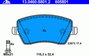 Тормозные колодки ATE 13.0460-5801.2