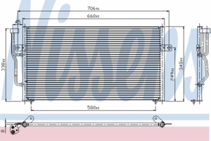 Радиатор кондиционера NISSENS 94305