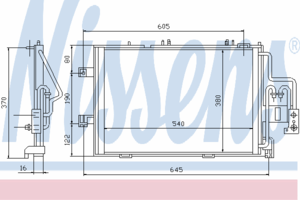 Радиатор кондиционера NISSENS 94546