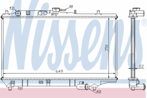 Радиатор охлаждения NISSENS 62408A