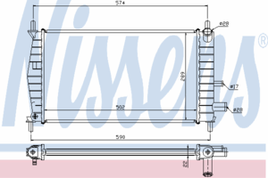 Радиатор охлаждения NISSENS 62085A