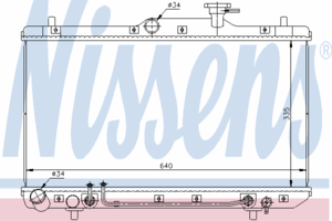 Радиатор охлаждения NISSENS 67023