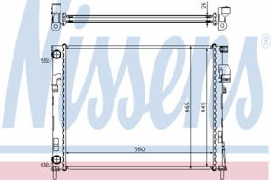 Радиатор охлаждения NISSENS 63025A