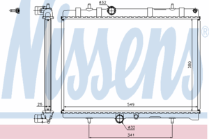 Радиатор охлаждения NISSENS 63606A