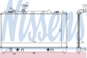 Радиатор охлаждения NISSENS 62465A