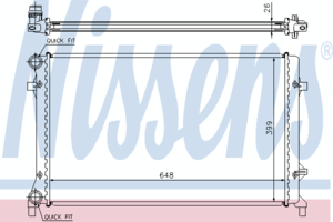 Радиатор охлаждения NISSENS 65277A