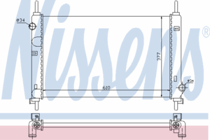 Радиатор охлаждения NISSENS 62104