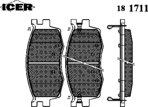 Тормозные колодки ICER 181711